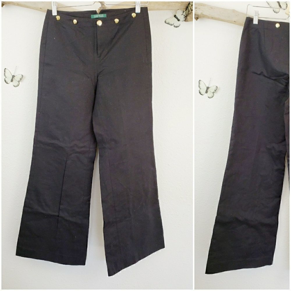 Ralph Lauren Jersey knit black slacks